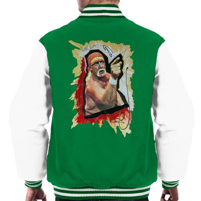Sidney Maurer Original Portrait Of Hulk Hogan Mens Varsity Jacket - Mens Varsity Jacket