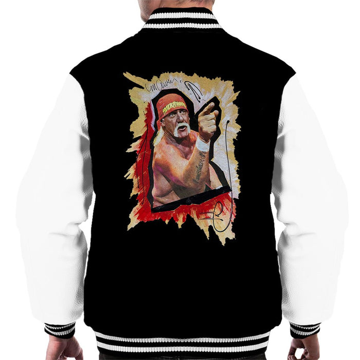 Sidney Maurer Original Portrait Of Hulk Hogan Mens Varsity Jacket - Mens Varsity Jacket