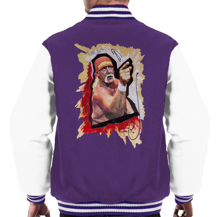 Sidney Maurer Original Portrait Of Hulk Hogan Mens Varsity Jacket - Mens Varsity Jacket