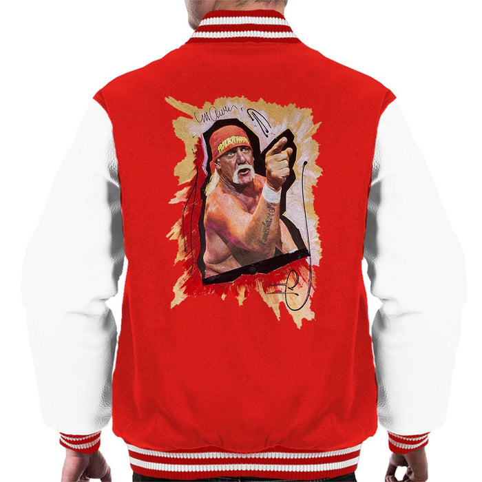 Sidney Maurer Original Portrait Of Hulk Hogan Mens Varsity Jacket - Mens Varsity Jacket