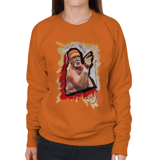 Sidney Maurer Original Portrait Of Hulk Hogan Womens Sweatshirt - Womens Sweatshirt