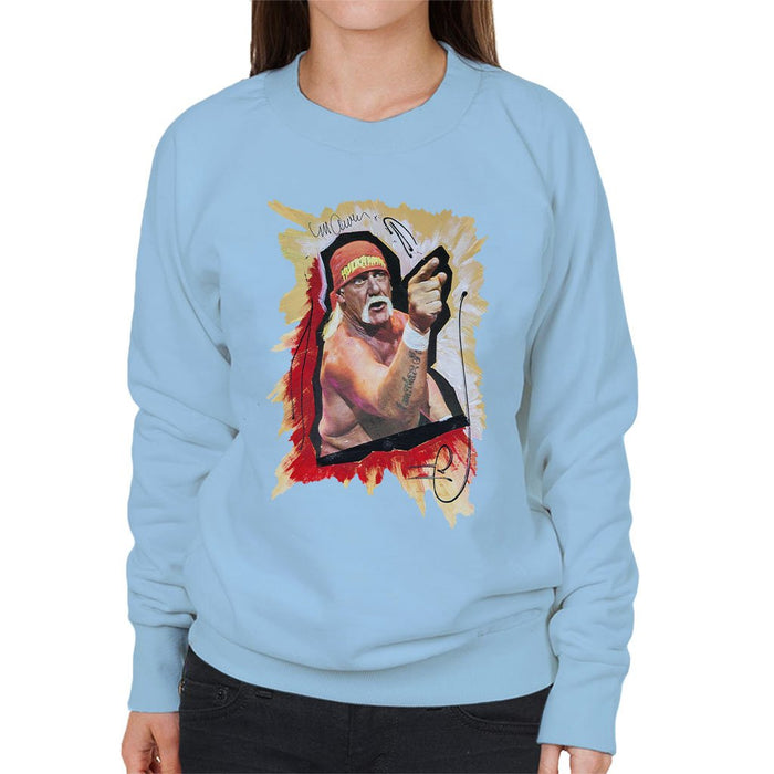 Sidney Maurer Original Portrait Of Hulk Hogan Womens Sweatshirt - Womens Sweatshirt