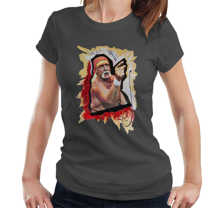 Sidney Maurer Original Portrait Of Hulk Hogan Womens T-Shirt - Womens T-Shirt