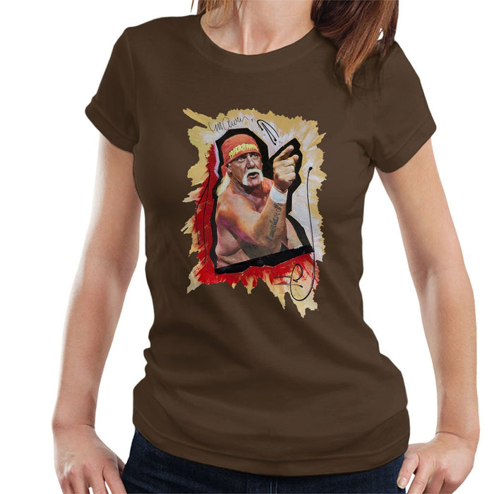 Sidney Maurer Original Portrait Of Hulk Hogan Womens T-Shirt - Womens T-Shirt