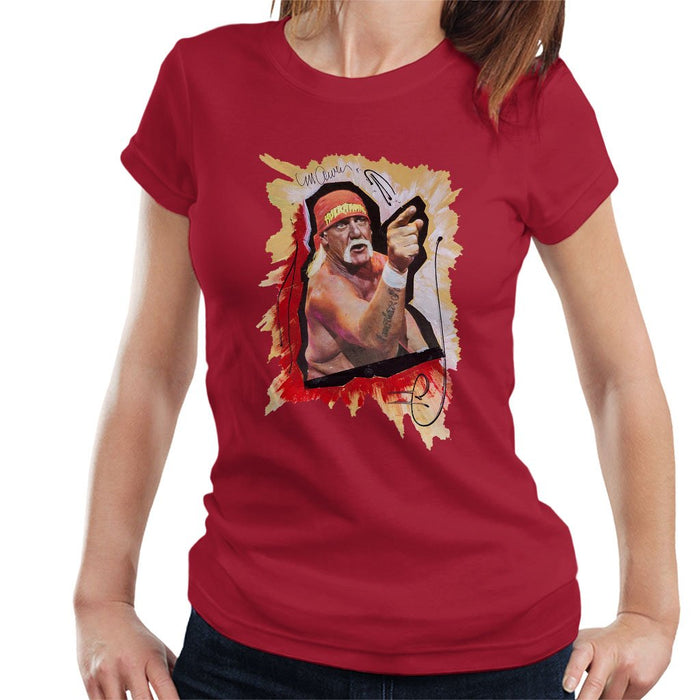 Sidney Maurer Original Portrait Of Hulk Hogan Womens T-Shirt - Womens T-Shirt