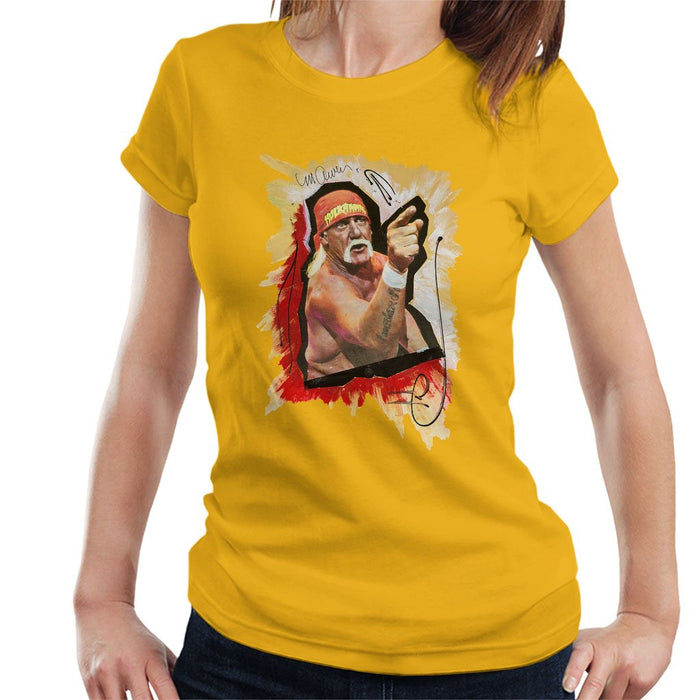Sidney Maurer Original Portrait Of Hulk Hogan Womens T-Shirt - Womens T-Shirt