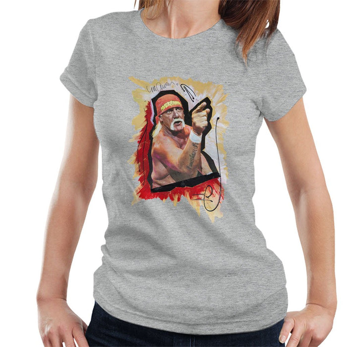 Sidney Maurer Original Portrait Of Hulk Hogan Womens T-Shirt - Womens T-Shirt