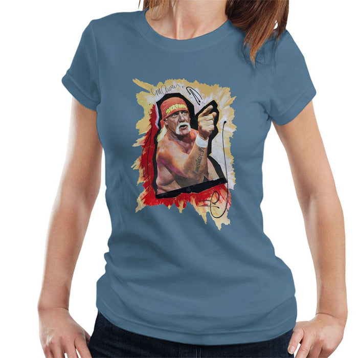 Sidney Maurer Original Portrait Of Hulk Hogan Womens T-Shirt - Womens T-Shirt