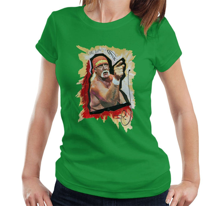 Sidney Maurer Original Portrait Of Hulk Hogan Womens T-Shirt - Womens T-Shirt