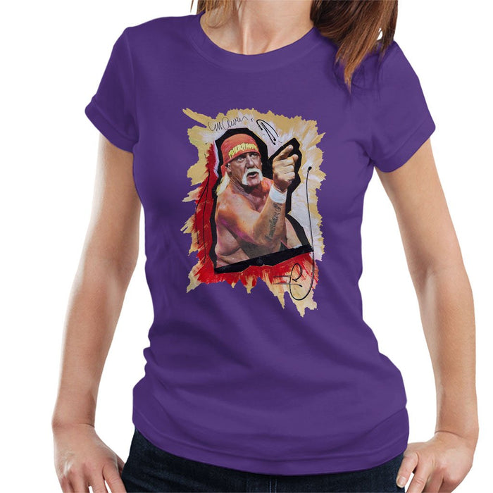 Sidney Maurer Original Portrait Of Hulk Hogan Womens T-Shirt - Womens T-Shirt
