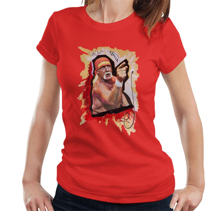 Sidney Maurer Original Portrait Of Hulk Hogan Womens T-Shirt - Womens T-Shirt
