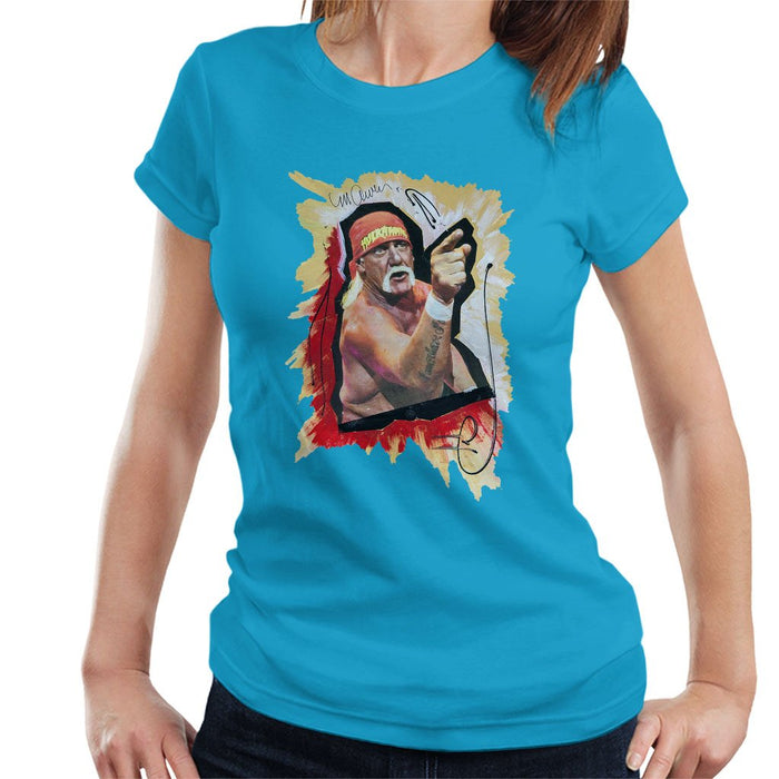 Sidney Maurer Original Portrait Of Hulk Hogan Womens T-Shirt - Womens T-Shirt