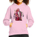 Sidney Maurer Original Portrait Of Kurt Cobain Guitar Kids Hooded Sweatshirt - X-Small (3-4 yrs) / Light Pink - Kids Boys Hooded Sweatshirt