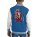 Sidney Maurer Original Portrait Of Kurt Cobain Guitar Kids Varsity Jacket - X-Small (3-4 yrs) / Royal/White - Kids Boys Varsity Jacket