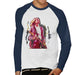 Sidney Maurer Original Portrait Of Kurt Cobain Guitar Mens Baseball Long Sleeved T-Shirt - Mens Baseball Long Sleeved T-Shirt