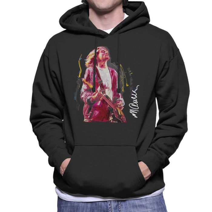 Sidney Maurer Original Portrait Of Kurt Cobain Guitar Mens Hooded Sweatshirt - Mens Hooded Sweatshirt