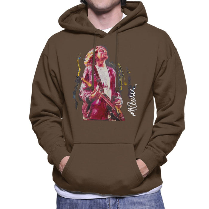 Sidney Maurer Original Portrait Of Kurt Cobain Guitar Mens Hooded Sweatshirt - Mens Hooded Sweatshirt