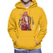 Sidney Maurer Original Portrait Of Kurt Cobain Guitar Mens Hooded Sweatshirt - Small / Gold - Mens Hooded Sweatshirt