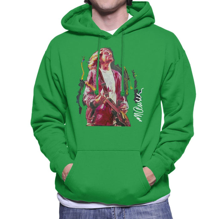 Sidney Maurer Original Portrait Of Kurt Cobain Guitar Mens Hooded Sweatshirt - Mens Hooded Sweatshirt