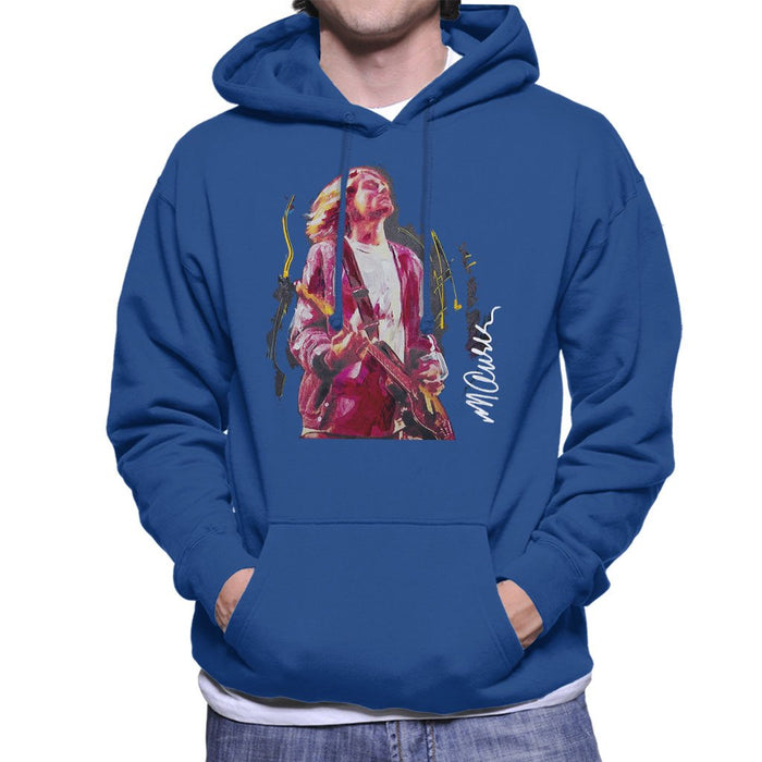 Sidney Maurer Original Portrait Of Kurt Cobain Guitar Mens Hooded Sweatshirt - Mens Hooded Sweatshirt