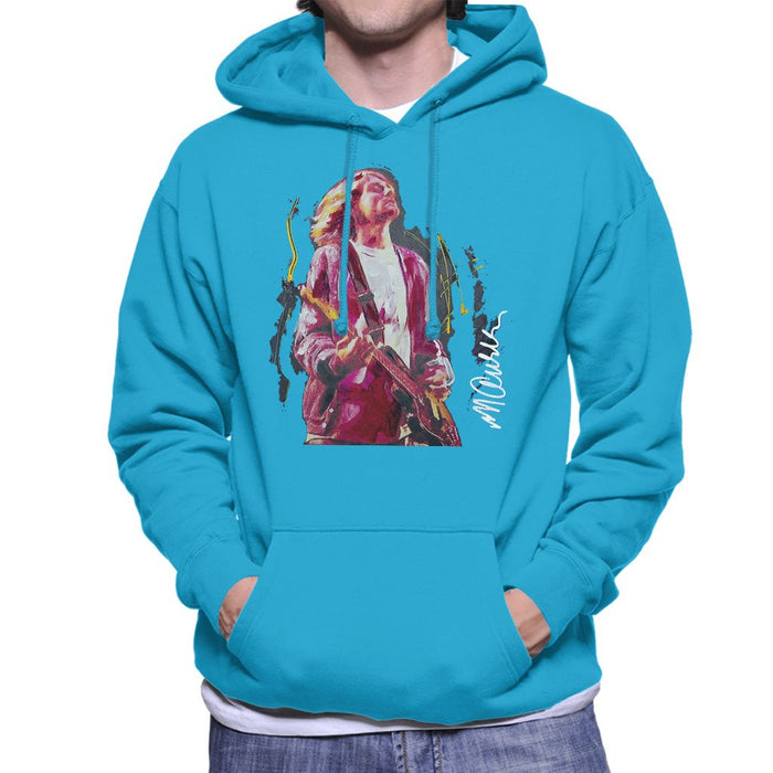 Sidney Maurer Original Portrait Of Kurt Cobain Guitar Mens Hooded Sweatshirt - Mens Hooded Sweatshirt