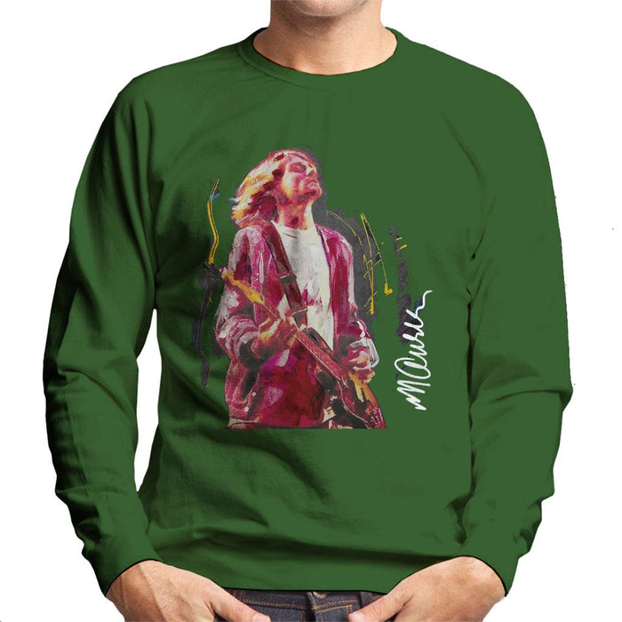 Sidney Maurer Original Portrait Of Kurt Cobain Guitar Mens Sweatshirt - Mens Sweatshirt