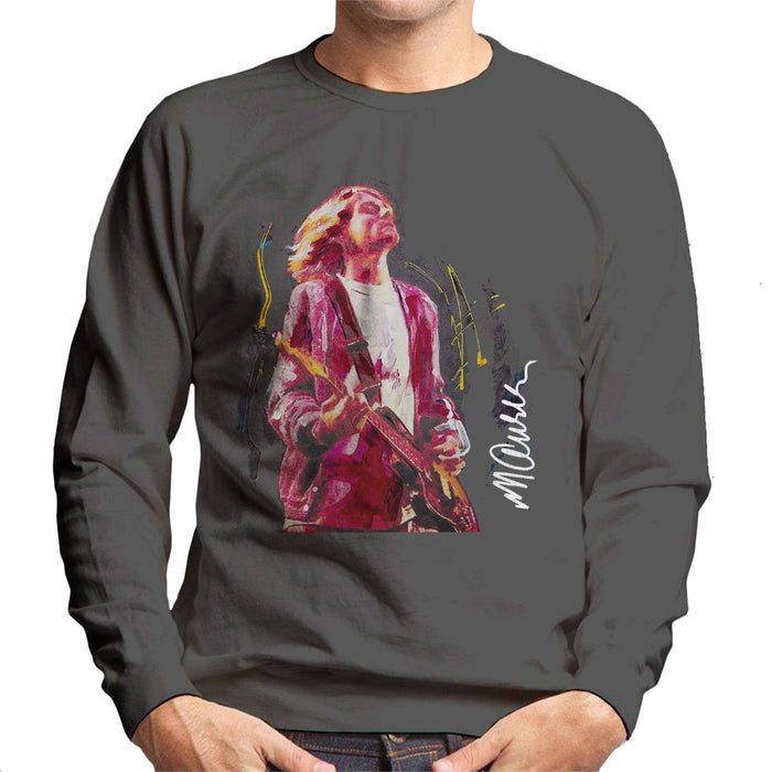 Sidney Maurer Original Portrait Of Kurt Cobain Guitar Mens Sweatshirt - Mens Sweatshirt
