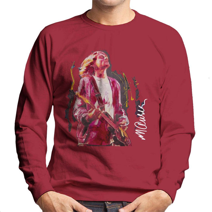 Sidney Maurer Original Portrait Of Kurt Cobain Guitar Mens Sweatshirt - Mens Sweatshirt