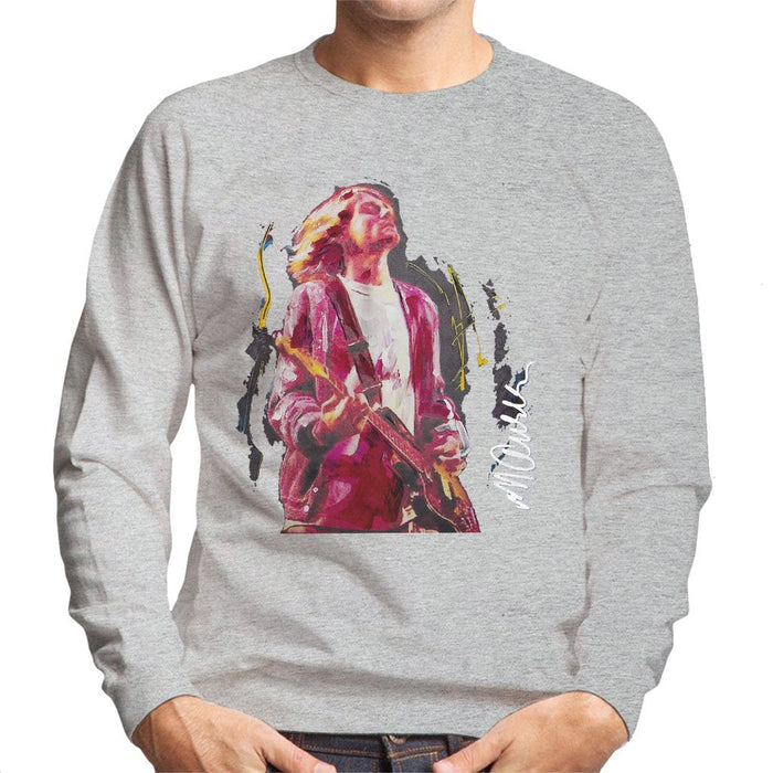 Sidney Maurer Original Portrait Of Kurt Cobain Guitar Mens Sweatshirt - Mens Sweatshirt