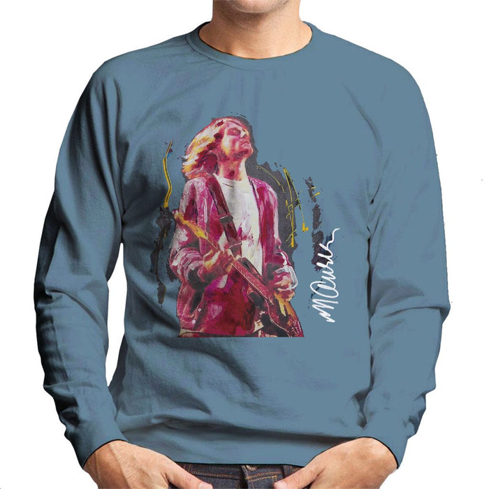 Sidney Maurer Original Portrait Of Kurt Cobain Guitar Mens Sweatshirt - Mens Sweatshirt