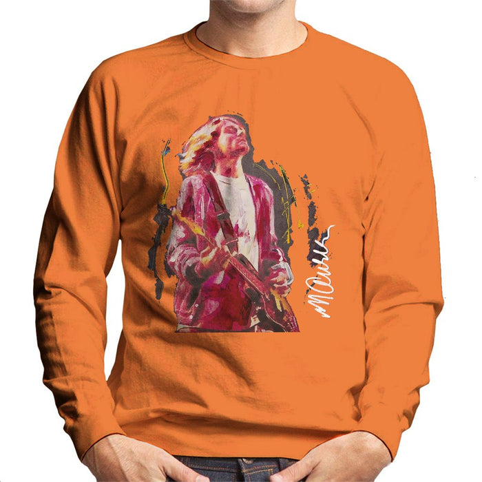 Sidney Maurer Original Portrait Of Kurt Cobain Guitar Mens Sweatshirt - Mens Sweatshirt