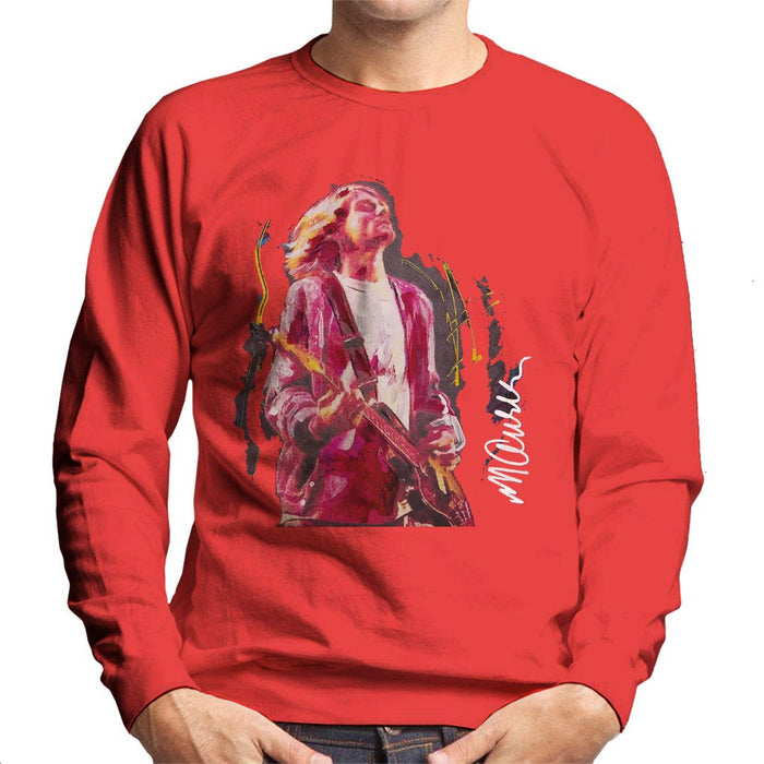 Sidney Maurer Original Portrait Of Kurt Cobain Guitar Mens Sweatshirt - Mens Sweatshirt