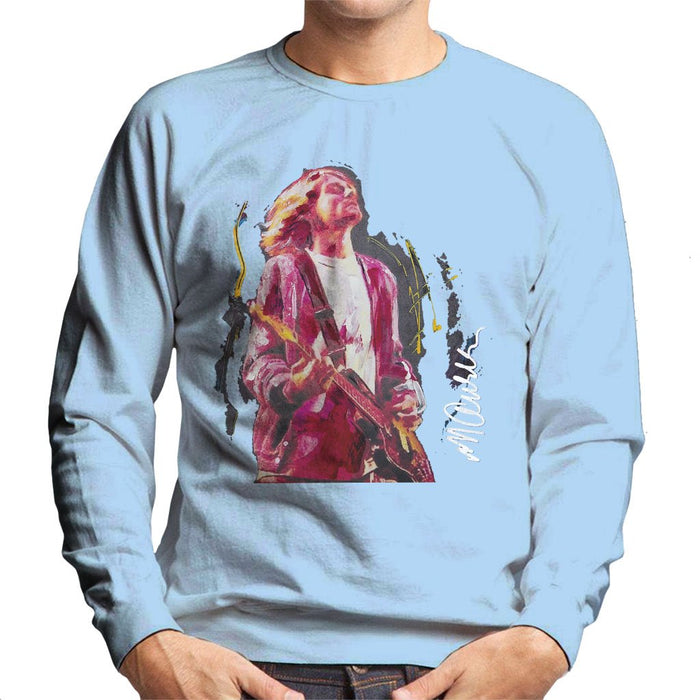 Sidney Maurer Original Portrait Of Kurt Cobain Guitar Mens Sweatshirt - Mens Sweatshirt