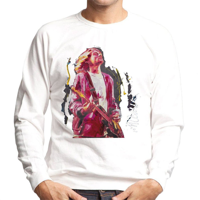 Sidney Maurer Original Portrait Of Kurt Cobain Guitar Mens Sweatshirt - Mens Sweatshirt