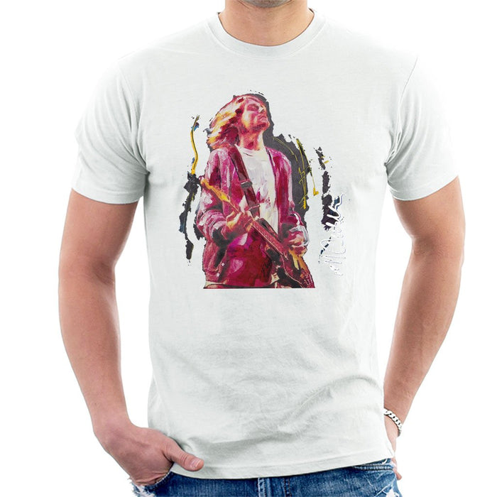 Sidney Maurer Original Portrait Of Kurt Cobain Guitar Mens T-Shirt - Mens T-Shirt