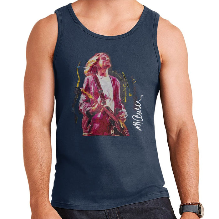 Sidney Maurer Original Portrait Of Kurt Cobain Guitar Mens Vest - Mens Vest