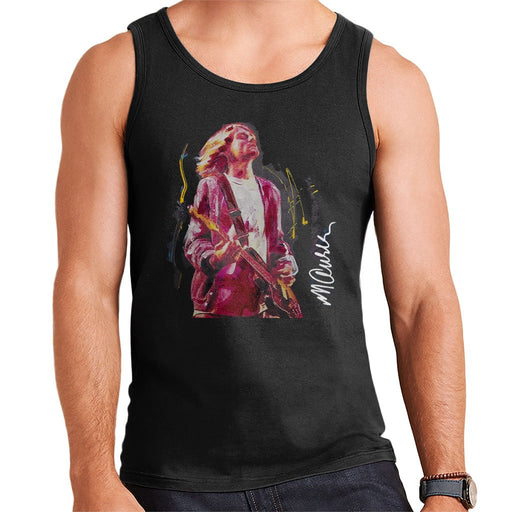 Sidney Maurer Original Portrait Of Kurt Cobain Guitar Mens Vest - Mens Vest