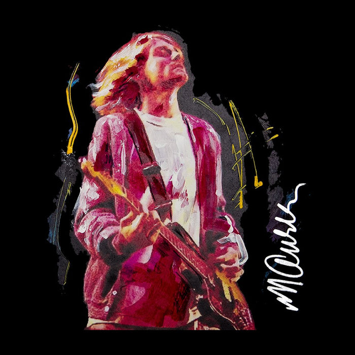 Sidney Maurer Original Portrait Of Kurt Cobain Guitar Kids Sweatshirt - Kids Boys Sweatshirt