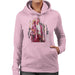 Sidney Maurer Original Portrait Of Kurt Cobain Guitar Womens Hooded Sweatshirt - Small / Light Pink - Womens Hooded Sweatshirt