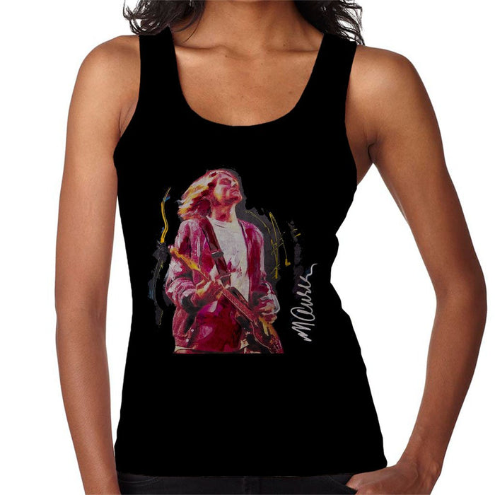 Sidney Maurer Original Portrait Of Kurt Cobain Guitar Womens Vest - Womens Vest