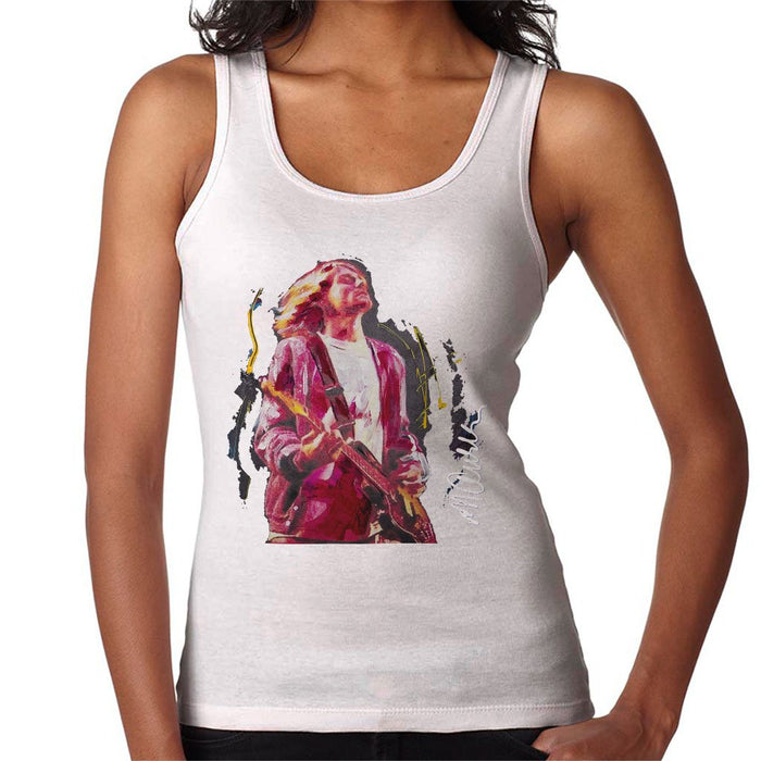 Sidney Maurer Original Portrait Of Kurt Cobain Guitar Womens Vest - Womens Vest