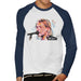 Sidney Maurer Original Portrait Of Kurt Cobain Singing Mens Baseball Long Sleeved T-Shirt - Mens Baseball Long Sleeved T-Shirt