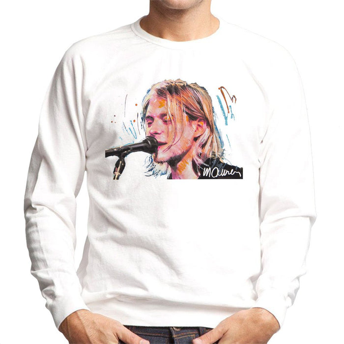 Sidney Maurer Original Portrait Of Kurt Cobain Singing Mens Sweatshirt - Mens Sweatshirt