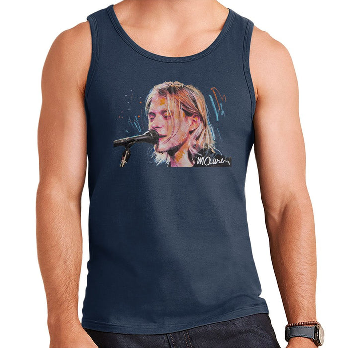 Sidney Maurer Original Portrait Of Kurt Cobain Singing Mens Vest - Mens Vest