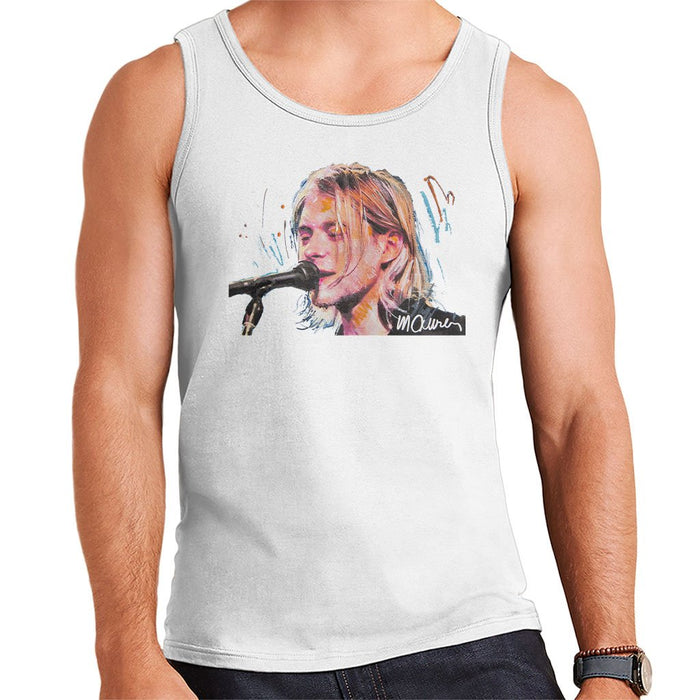 Sidney Maurer Original Portrait Of Kurt Cobain Singing Mens Vest - Mens Vest