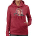 Sidney Maurer Original Portrait Of Kurt Cobain Singing Womens Hooded Sweatshirt - Womens Hooded Sweatshirt