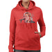 Sidney Maurer Original Portrait Of Kurt Cobain Singing Womens Hooded Sweatshirt - Womens Hooded Sweatshirt