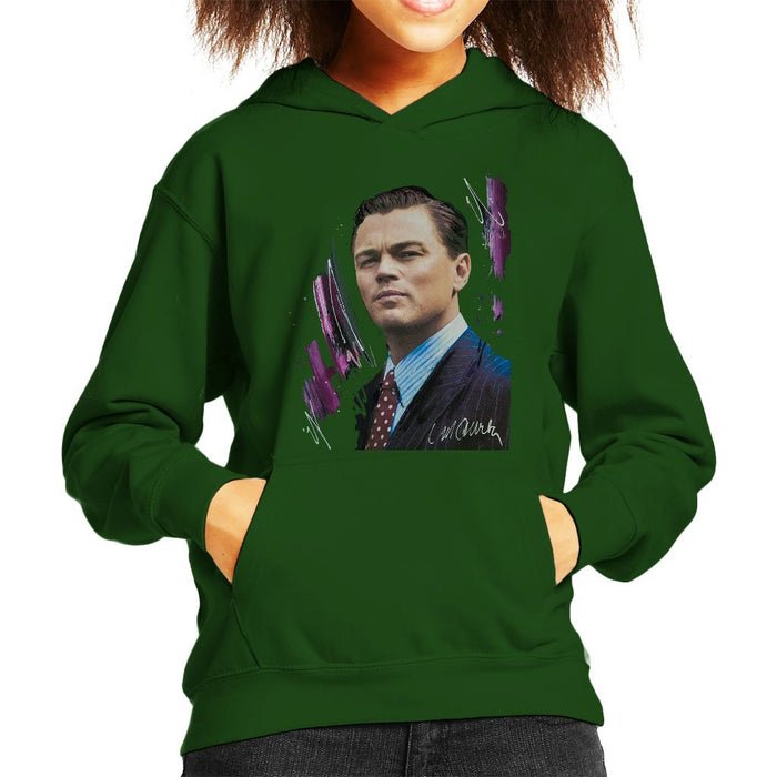 Sidney Maurer Original Portrait Of Leonardo DiCaprio Kids Hooded Sweatshirt - Kids Boys Hooded Sweatshirt