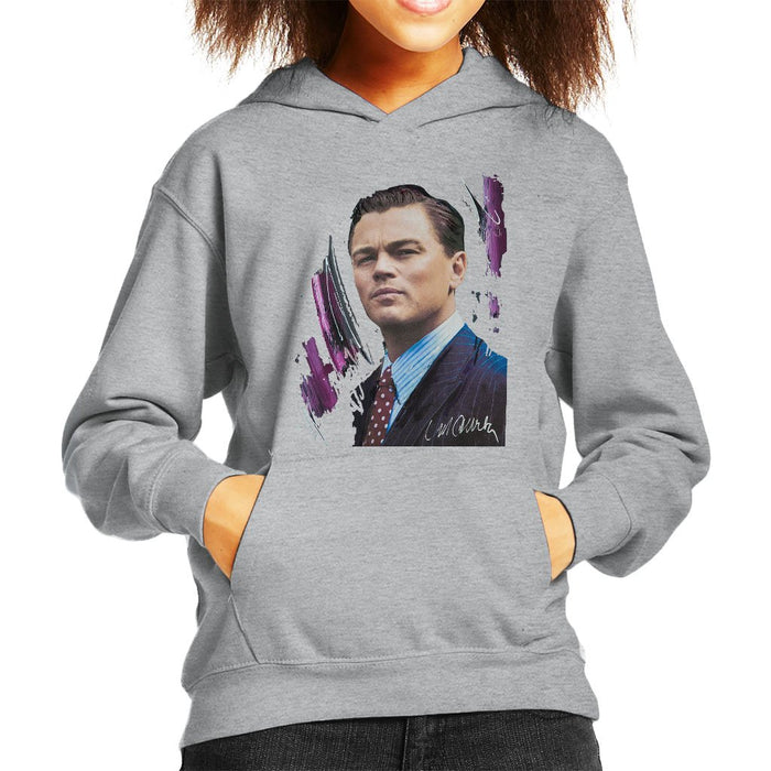 Sidney Maurer Original Portrait Of Leonardo DiCaprio Kids Hooded Sweatshirt - Kids Boys Hooded Sweatshirt