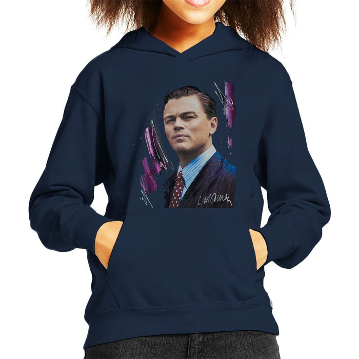 Sidney Maurer Original Portrait Of Leonardo DiCaprio Kids Hooded Sweatshirt - Kids Boys Hooded Sweatshirt